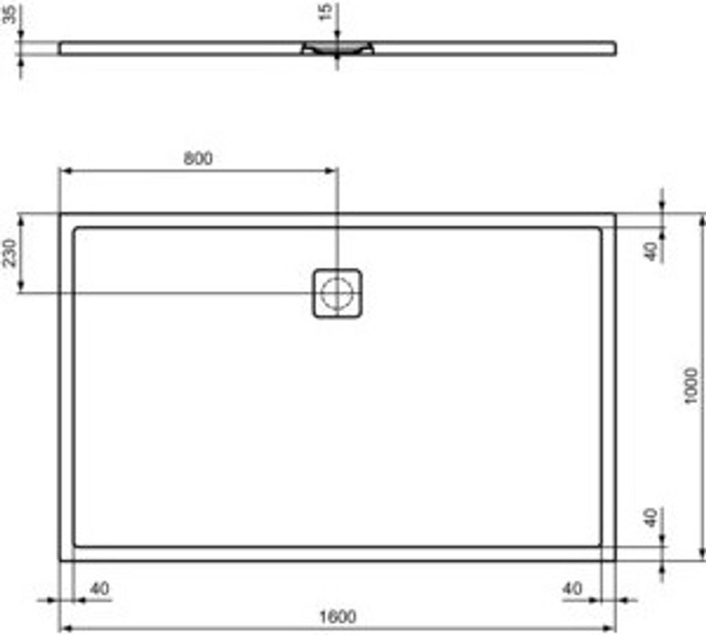IDEAL STANDARD T5533FO Brausewanne Ultra Flat Evo