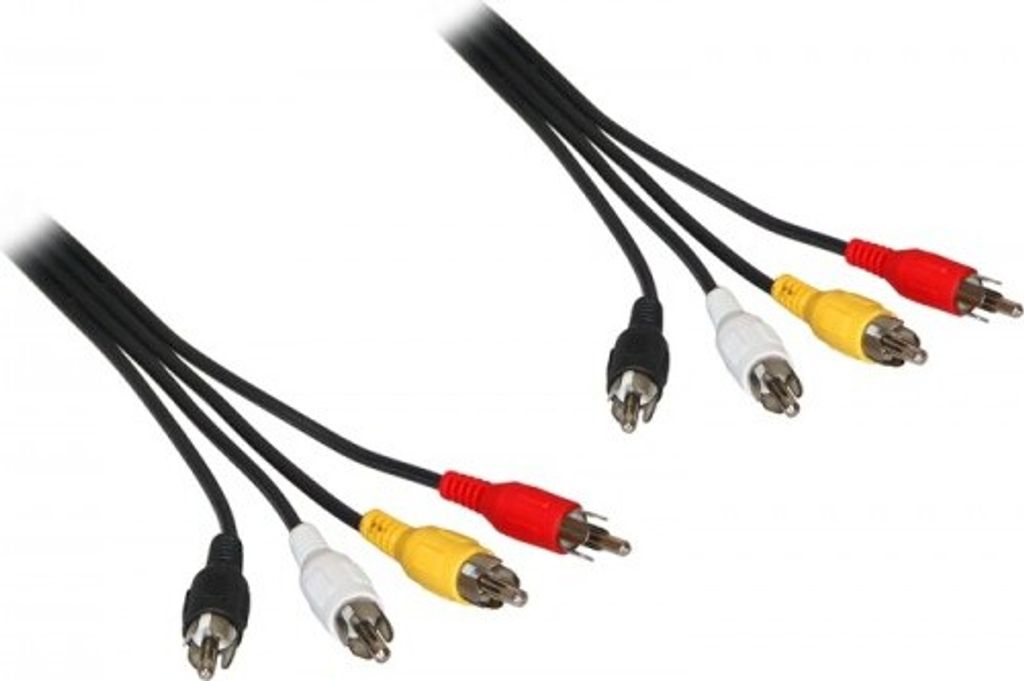 Goobay 50033 Stereo Verbindungskabel 4x Cinch, 1.5 m - 4x Cinch-Stecker > 4x Cinch-Stecker