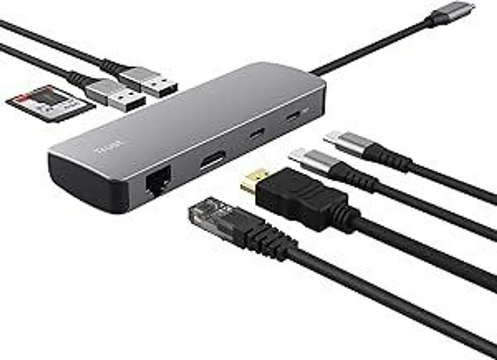 Hub USB C Trust Vylor 8-in-1: Il tuo Ufficio Ovunque tu Sia