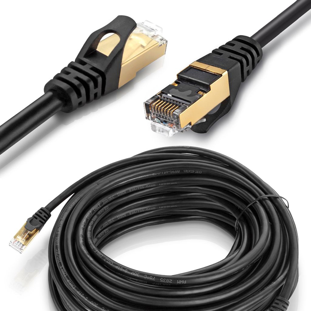 Netzwerkkabel Patchkabel Netzwerk Kabel CAT7 CAT6A CAT6 CAT5 LAN Ethernet 15m