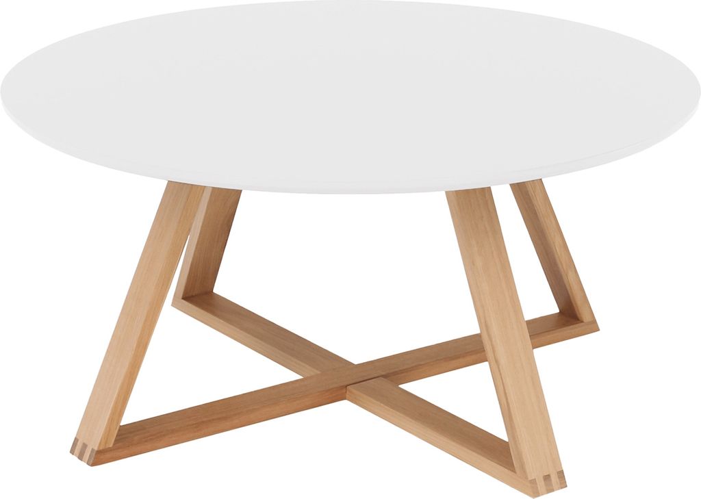 Kondela Runder Couchtisch Infero - weiß / natur