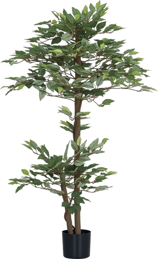 Arbre artificiel type Ficus Benjamina 150cm - Plante verte en pot deco