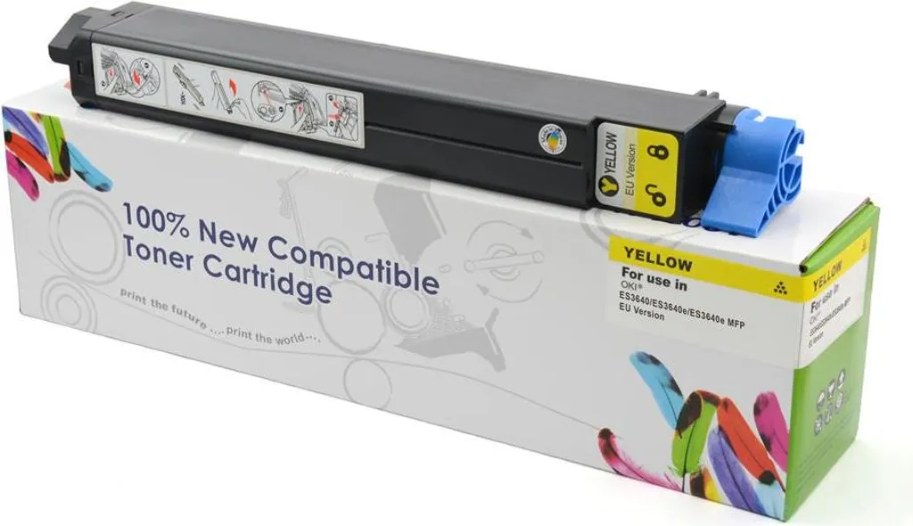 Toner Jaune OKI ES3640 remplace 42918925 fini les traces et couleurs fades