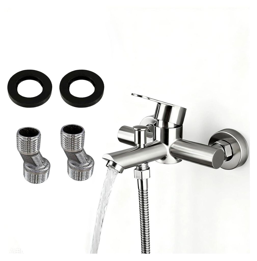 Einhebelmischer für die Dusche, 304 Edelstahl Badewannenarmatur, Anti-Verbrühung, Wandmontage Mischbatterie für Dusche, Einhand-Brausebatterie m...