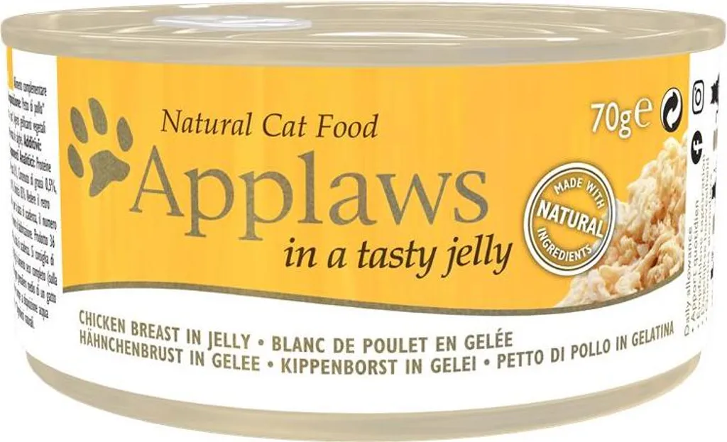Digestion Facile Chat : Applaws Poulet en Gelée 24x70g Sans Céréales
