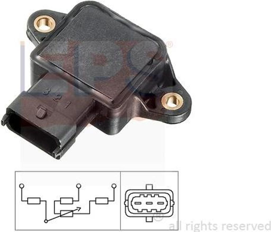 EPS 1.995.086 Drosselklappenpositionssensor OE 90541502 kompatibel mit Accord, Accent, Coupe, Elantra, Getz, Sonata, Trajet, Tucson, Cerato, Magent...