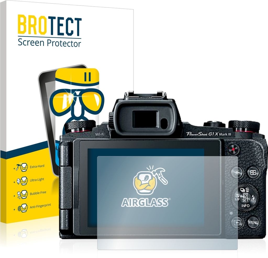 BROTECT Schutzglas für Canon PowerShot G1 X Mark III Schutzfolie Panzer Folie Glas Display Schutz klar