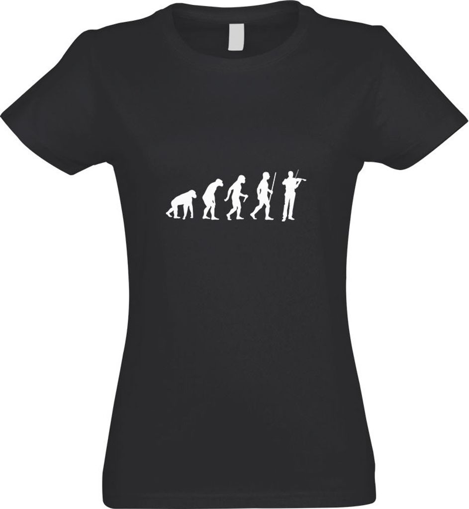 Kiwistar - T-Shirt tailliert - Damen - Graphit - Violinist Geiger Evolution - mit Motiv Bedruckt - Funshirt Design - Sport - Freizeit - Damen - S