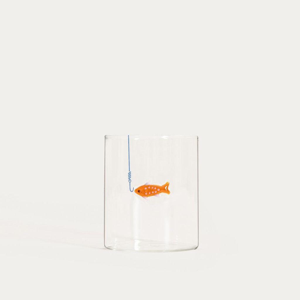 HOMLA MARE Glas mit horizontalem Fisch 0,4 l