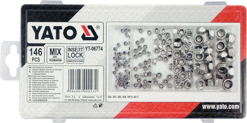 146x YATO Moer YT-06774, staal, 1 kg Productafbeelding 