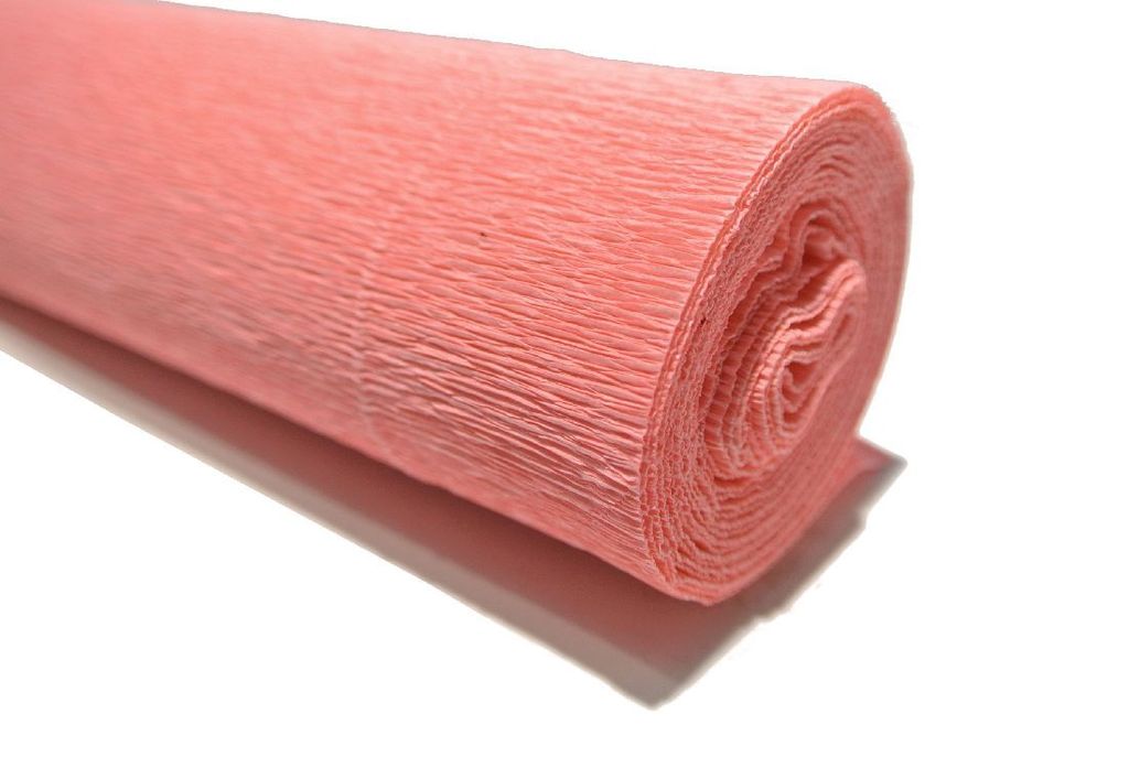 Floristenkrepp 50 cm x 250 cm lichtecht, nicht ausblutend,  rosa-creme 31 - 2,18 € pro Meter