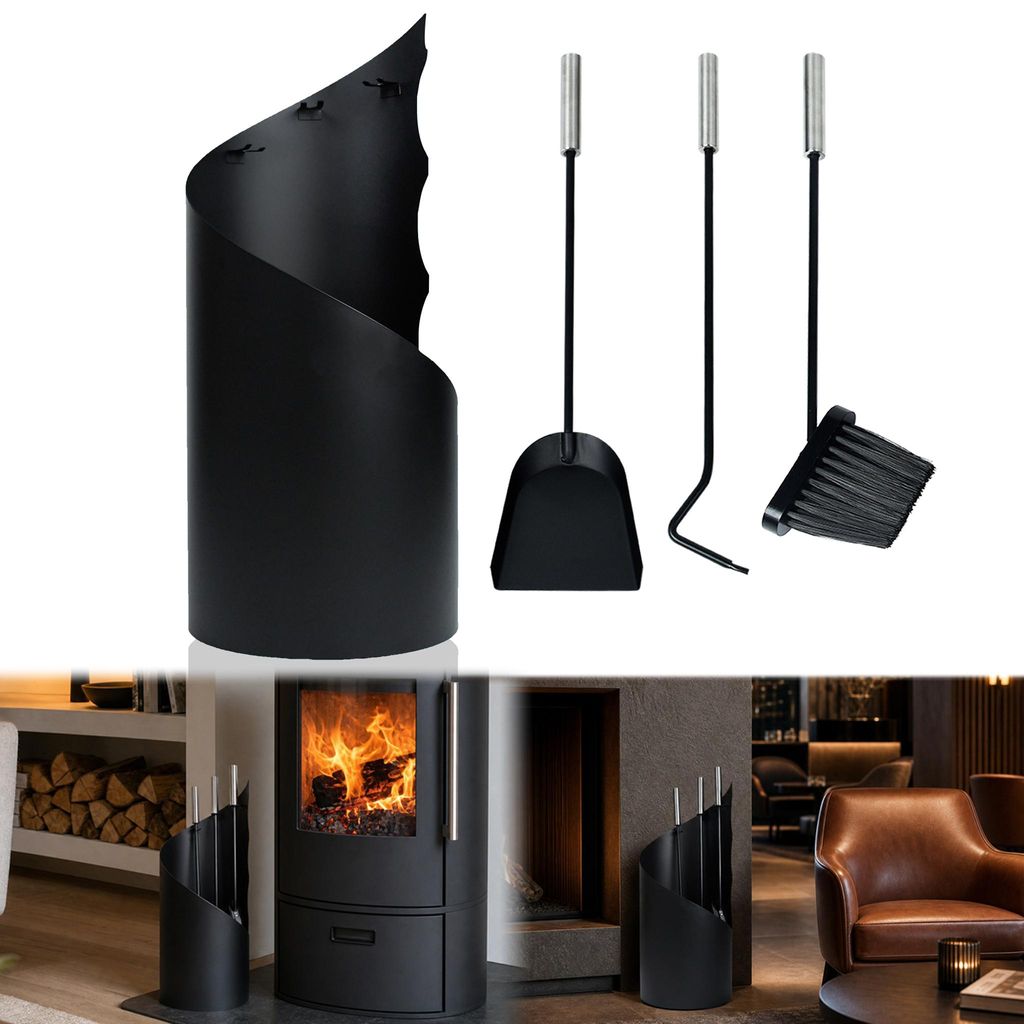 Set da camino TANYEAR, composto da 4 pezzi: supporto, Immagine del prodotto 
