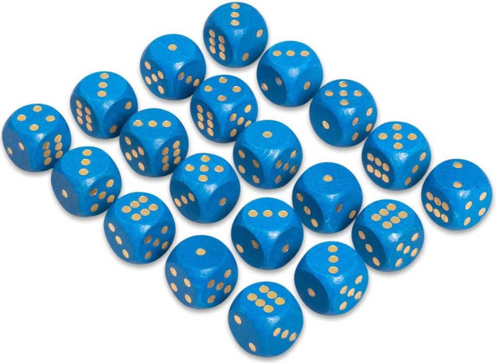Betzold Augenwürfel Sets, Farbe: blau, Box zur Aufbewahrung: Nein, Größe: 20 mm, Setgröße: 20 Stück