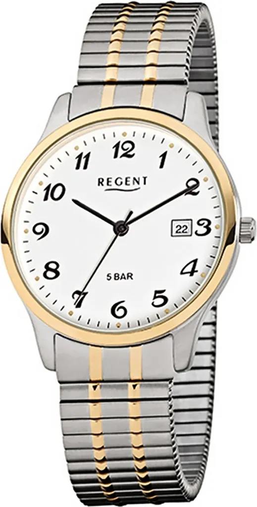 Regent Montre Homme argent et or F-877 Bracelet en acier D2URF877