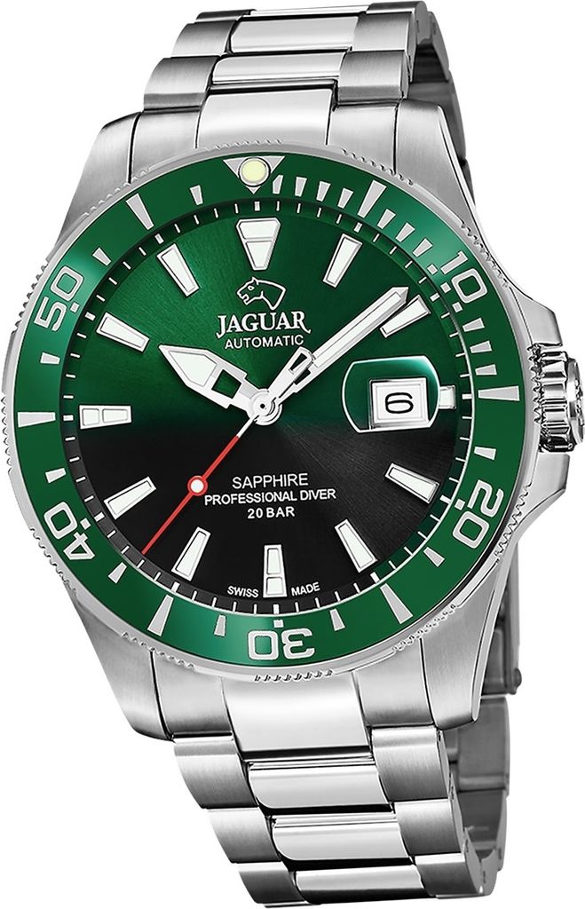 Jaguar Edelstahl Herren Uhr Analog Luxus silber Pro Diver D2UJ886/6