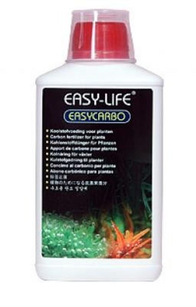 A bottle of Easy-Life EASYCARBO liquid carbon fertilizer for plants.