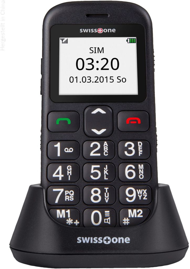 320C Großtasten-Handy schwarz swisstone BBM