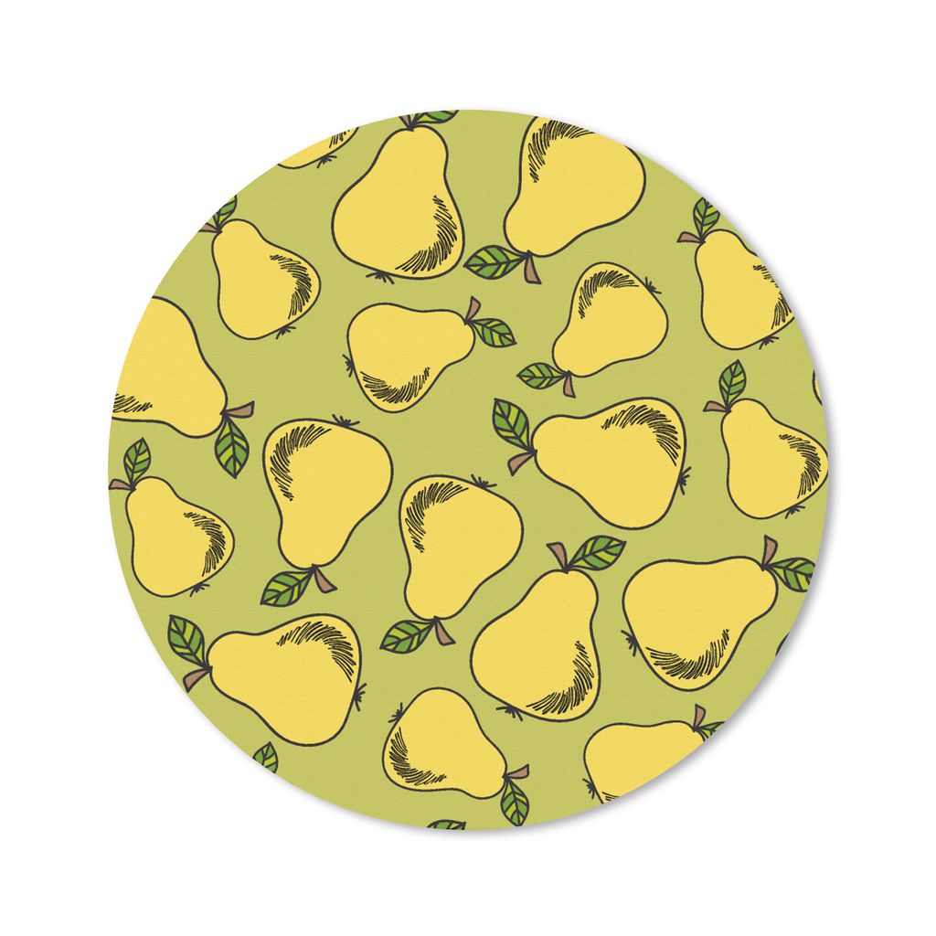 MuchoWow Mauspad Mousepad Birne - Obst - Muster 40x40 cm - Mousepads - Maus Mat - Pad - Mausunterlage - Schreibtisch Accessoires