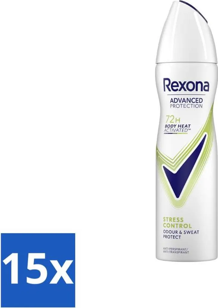 Rexona Deodorante Donna Stress Control 150ml - Set 15 Spray Risparmio