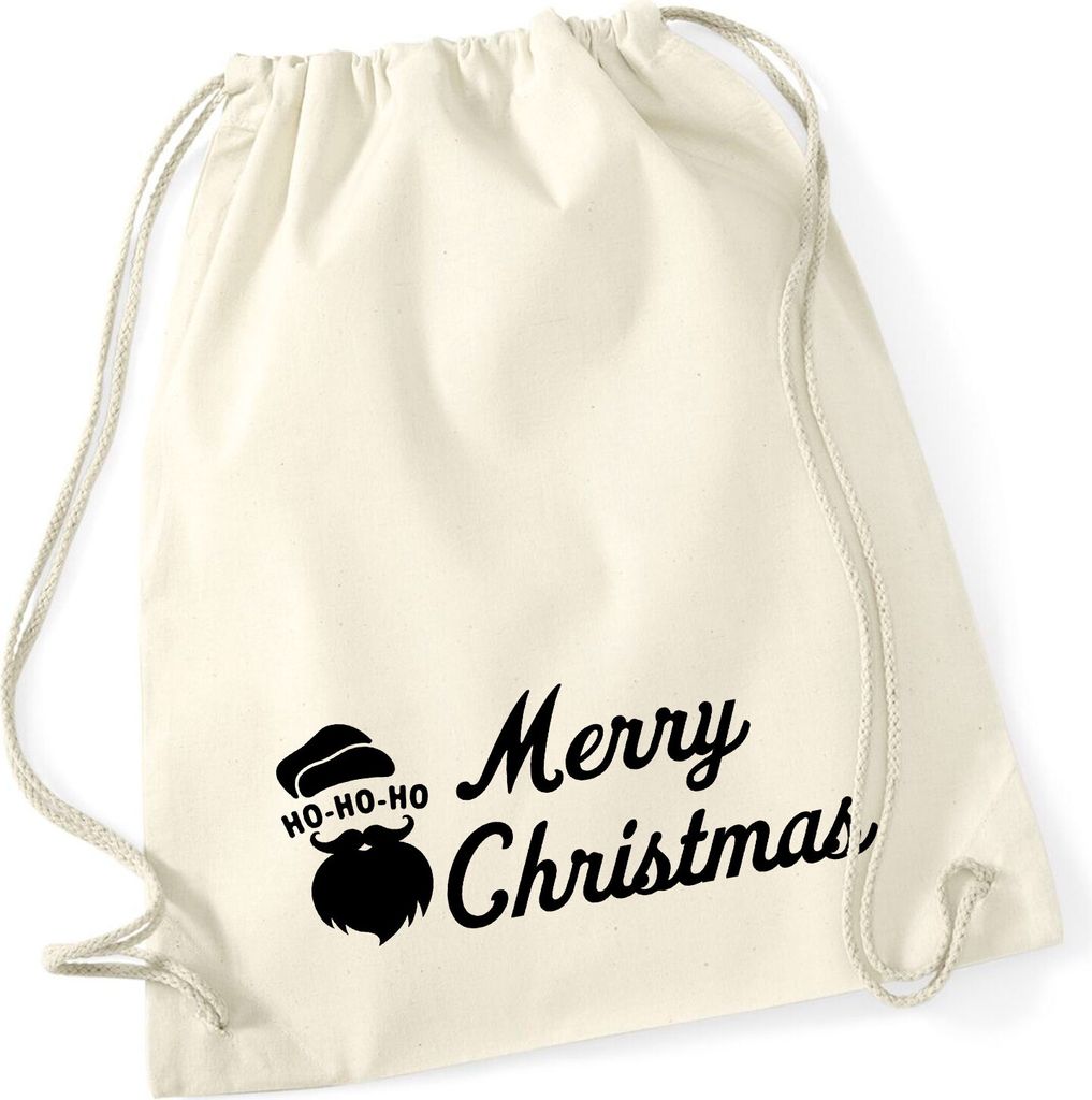 Huuraa Turnbeutel Ho Ho Ho Santa Merry Christmas 12 Liter Produktbild 