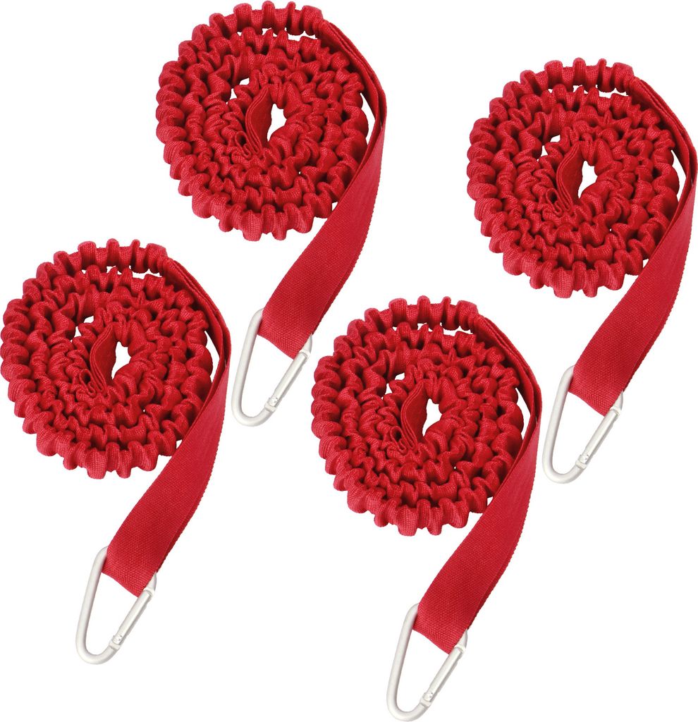 4er-Pack Kajak-Paddelleine, leichte, dehnbare, gewickelte Kajak-Rutenleine, Lanyard fuer SUP, Bootfahren, Kanufahren, Angeln, Kajakfahren