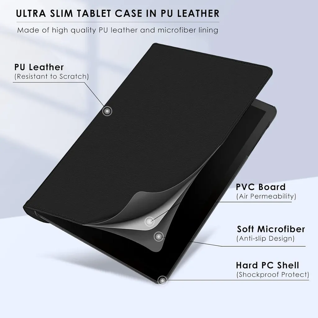 Support Tablette Samsung Galaxy Tab A 10.5 2018 Housse Rotative Noire - 4