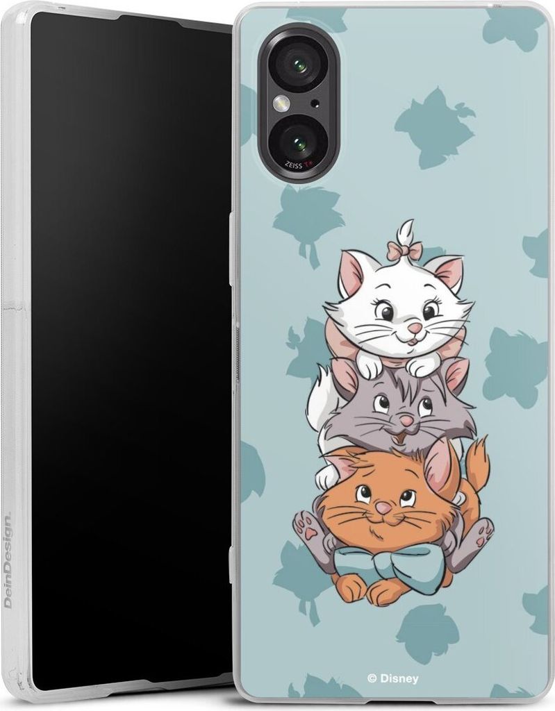 DeinDesign Slim Hülle für Sony Xperia 5 V Silikon Case Ultra Dünn Handyhülle Aristocats Disney Katze
