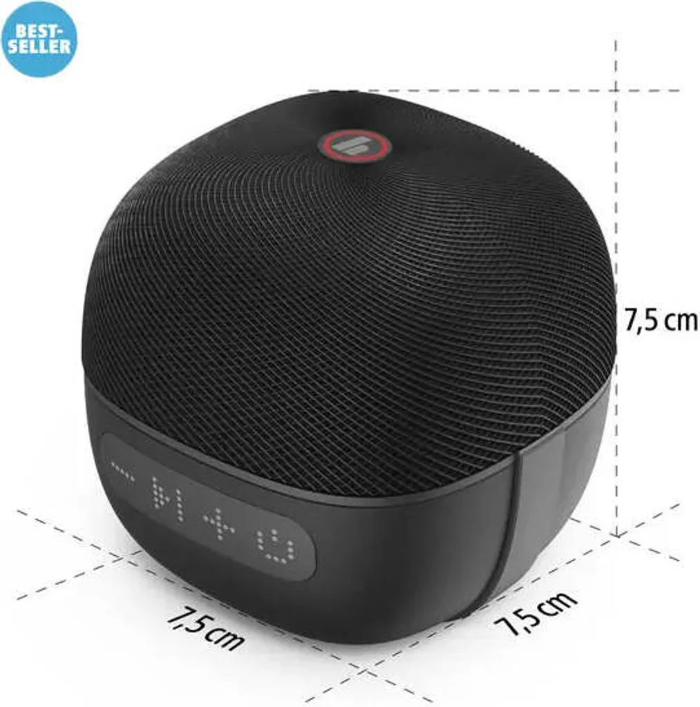 Mini Speaker Bluetooth Hama Cube 2.0 Nero - Musica e Stile Portatile - 8