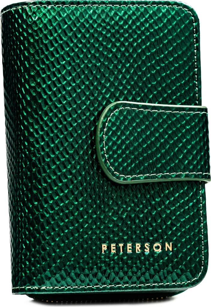 Portafoglio Grande Donna Peterson Kaylal Verde Pelle Pregiata RFID