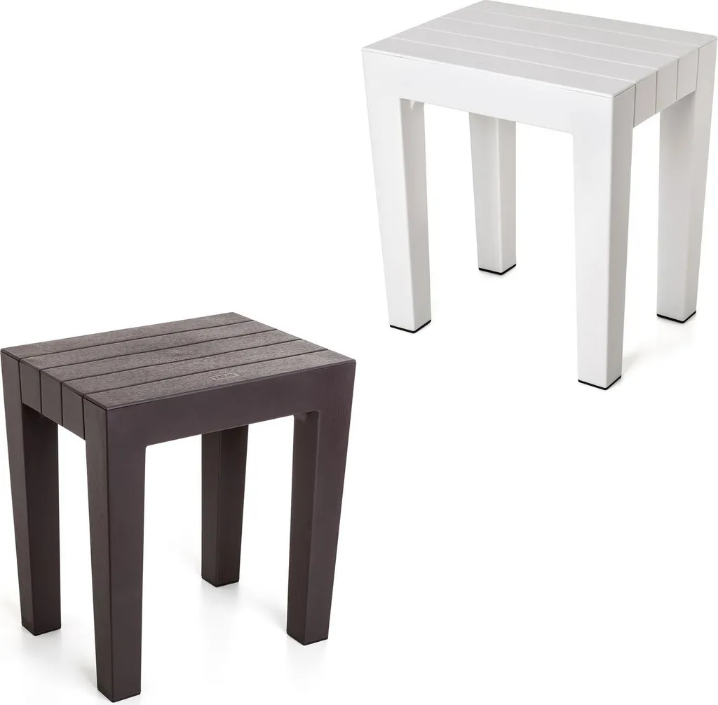 Tabouret bas blanc Lombok pour optimiser les petits espaces