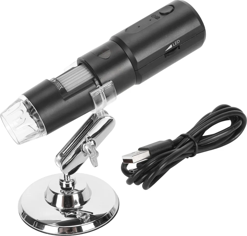 Microscope numérique USB 1000x WiFi - Résolution 480P et support rotatif