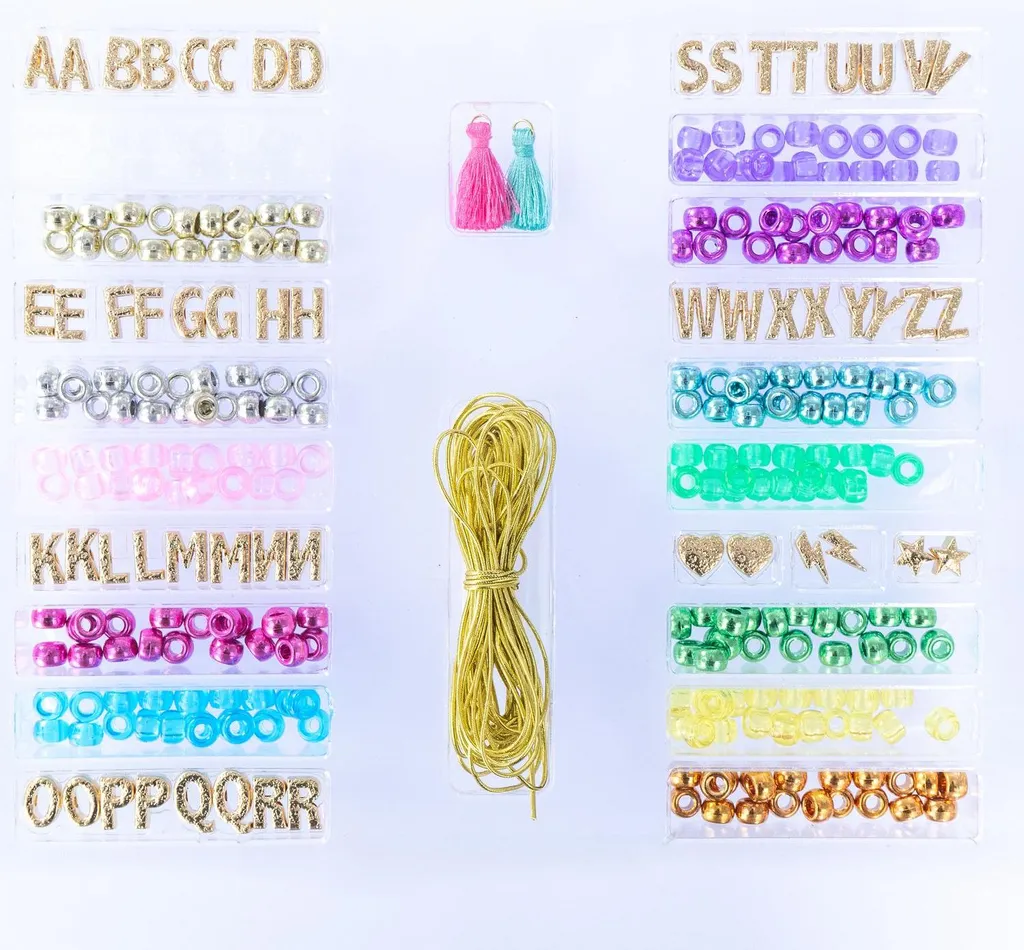 Créer des bracelets personnalisés : kit complet 300 perles dorées