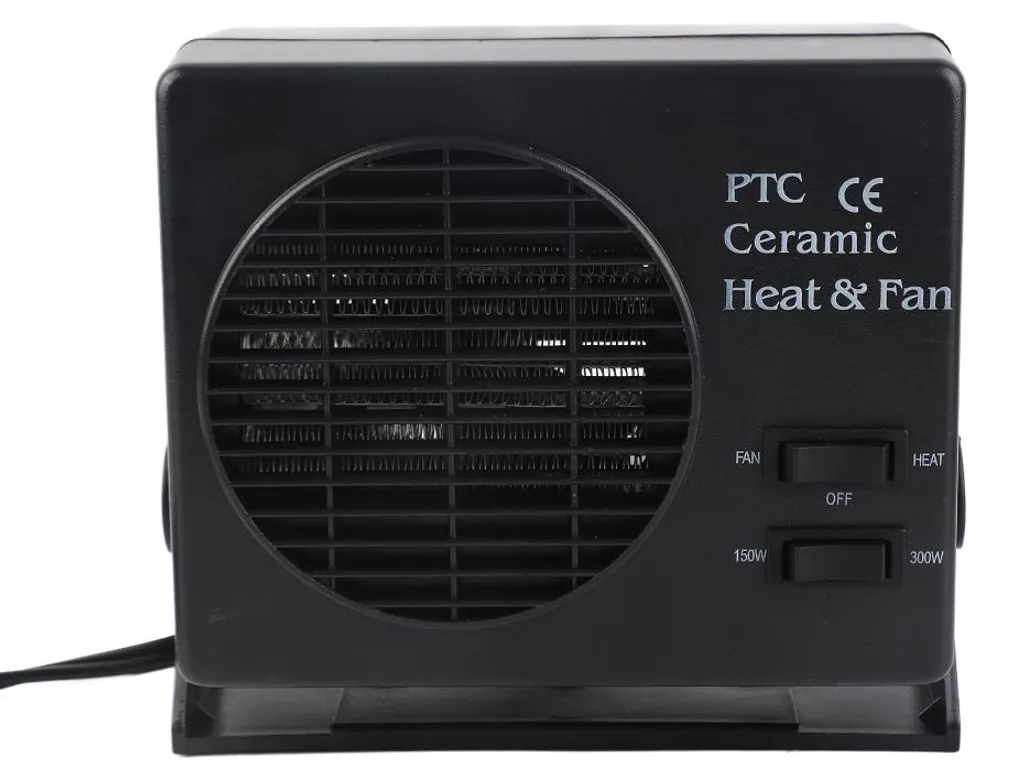 Chauffage de voiture 12V 300W dégivreur portable noir en céramique