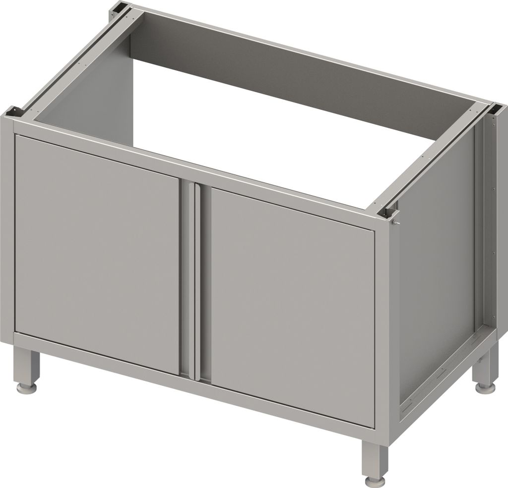 Spülenunterschrank Boxversion 2.0, für Beine/Sockelrahmen, mit Flügeltüren 1300x540x660 mm