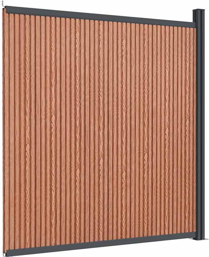 vidaXL Zaunelement Braun 173x186 cm WPC