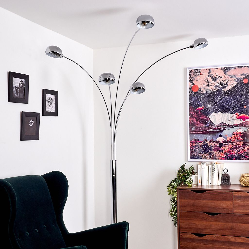 Suio »Suio« Stehleuchte aus Metall in chrom mit Lichteffekt Produktbild 3