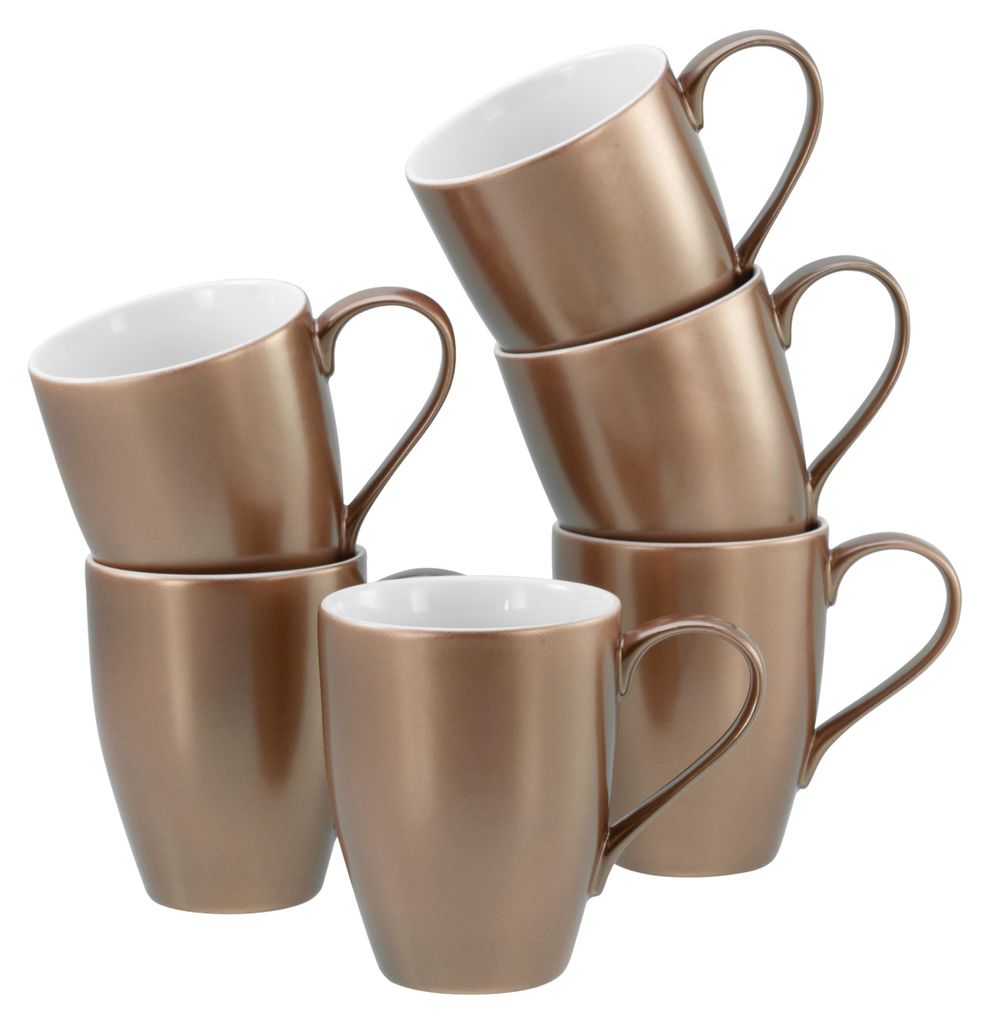 CreaTable, 24328, Golden Days Weiss, Kaffeebecher 6-tlg, Produktbild 
