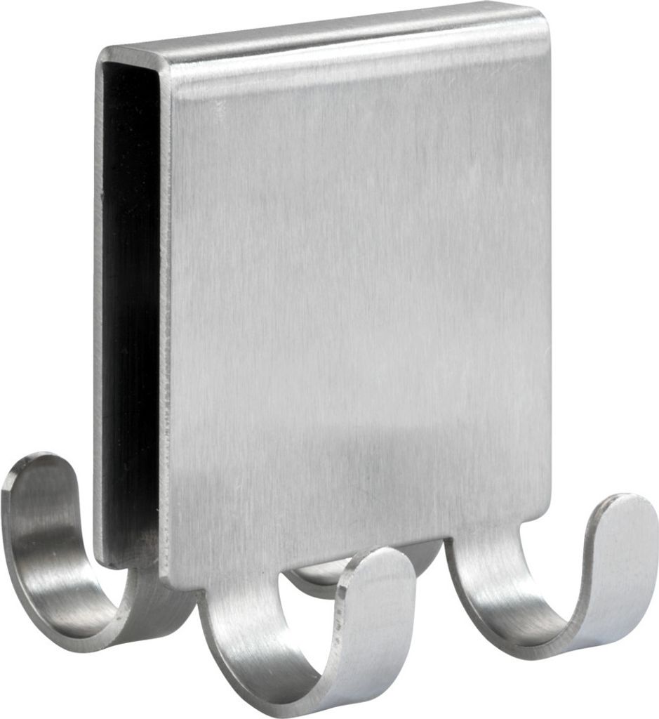 WENKO Dusch Haken Vieste Duo Edelstahl Duschwand Handtuch Produktbild 