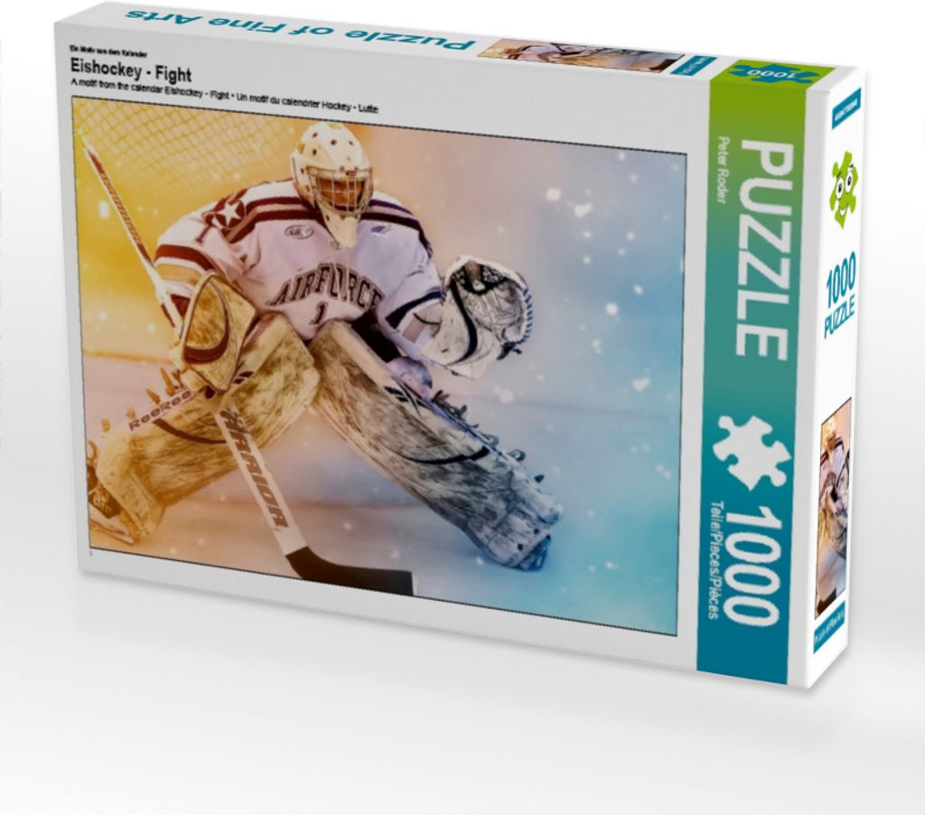 CALVENDO Puzzle Ein Motiv aus dem Kalender Eishockey - Fight 1000 Teile Puzzle quer | 1000 Teile Lege-Größe 64x48cm Foto-Puzzle für glückliche ...