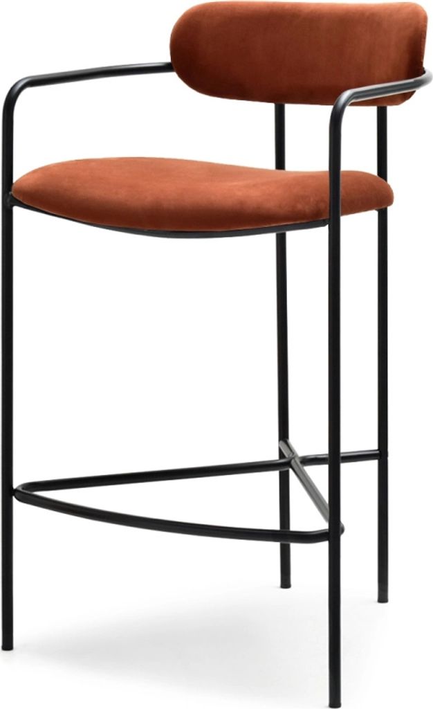 A studio shot of a bar stool.