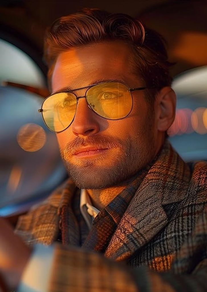 GKA Pilotenbrille Nachtsichtbrille für Autofahrer schwarzer Produktbild 4