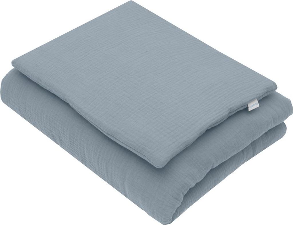 Musselin-Set mit Füllung New Baby 80x70 cm blau Produktbild 