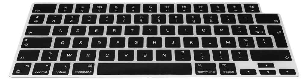 kwmobile Silikon Tastaturschutz AZERTY (Frankreich, Belgien) kompatibel mit Apple Macbook Air 15 M3 2024 A3114 - in Schwarz