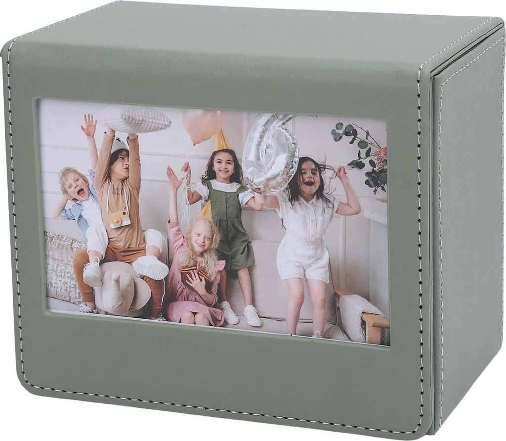 Foto-Aufbewahrungsbox, PVC, tragbarer Display-Organizer-Behälter mit Magnetverschluss für 3-Zoll-Fotos