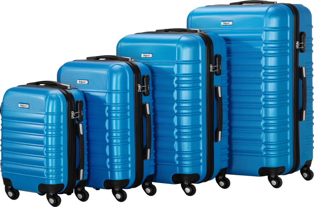 Novago Koffer-Etiketten Rund - 4 Bunte Silikon-Aufkleber