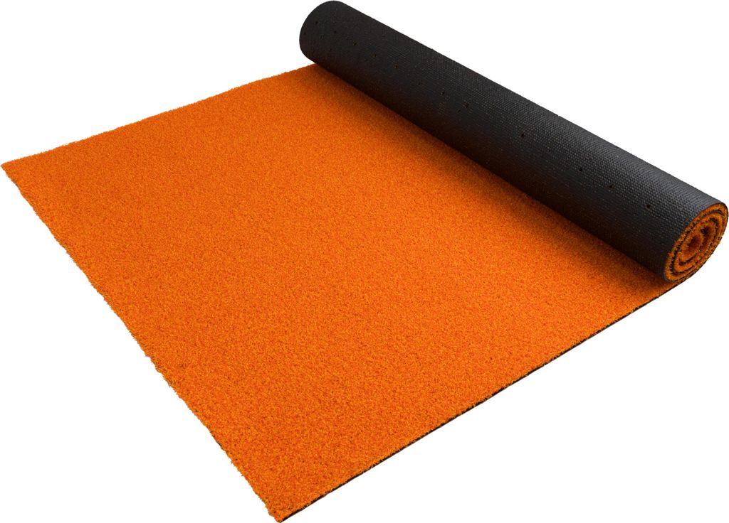 Primaflor Kunstrasen WELLNESS - Orange - 4,00m x 2,50m - Meterware - Wasserdurchlässiger, UV-Beständiger Rollrasen, Rasenteppich, Kunststoffrasen...
