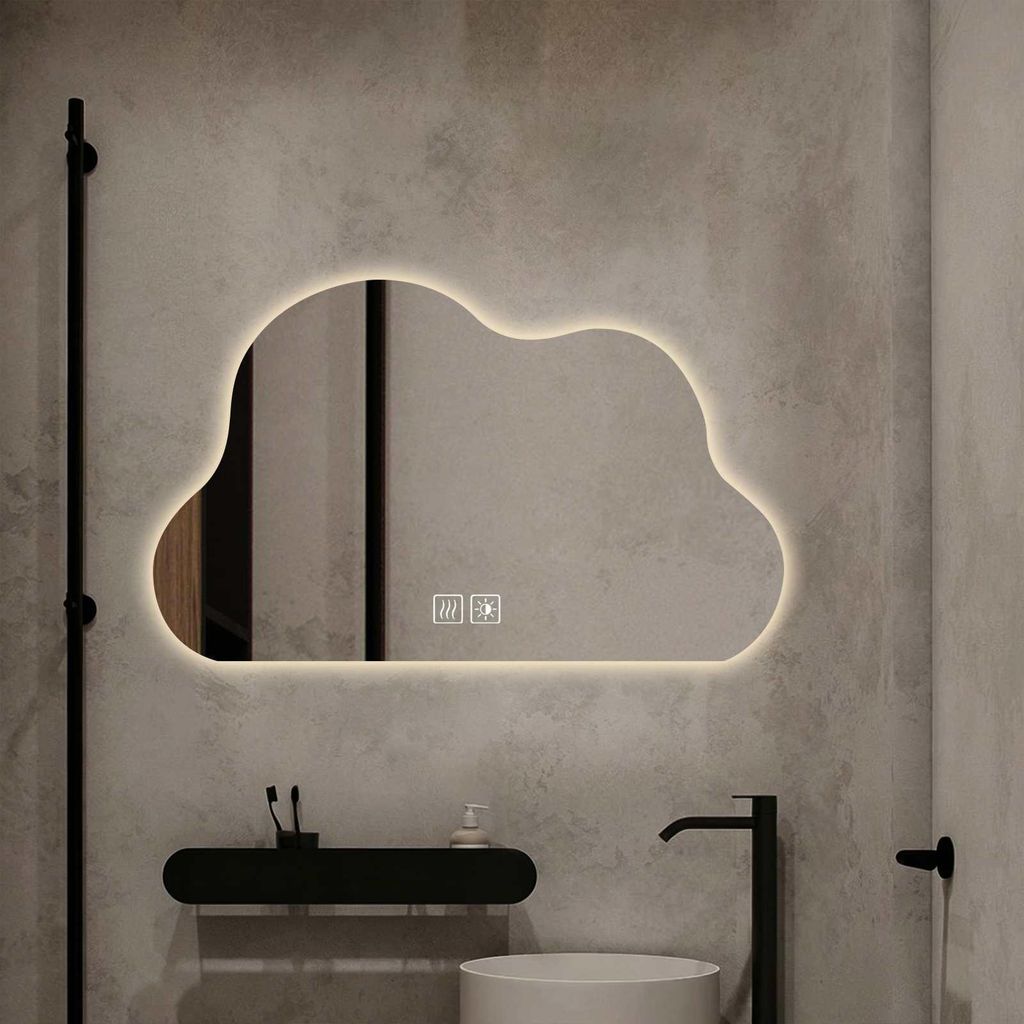 AIORBER LED Badspiegel Wolkenform mit Beleuchtung Produktbild 
