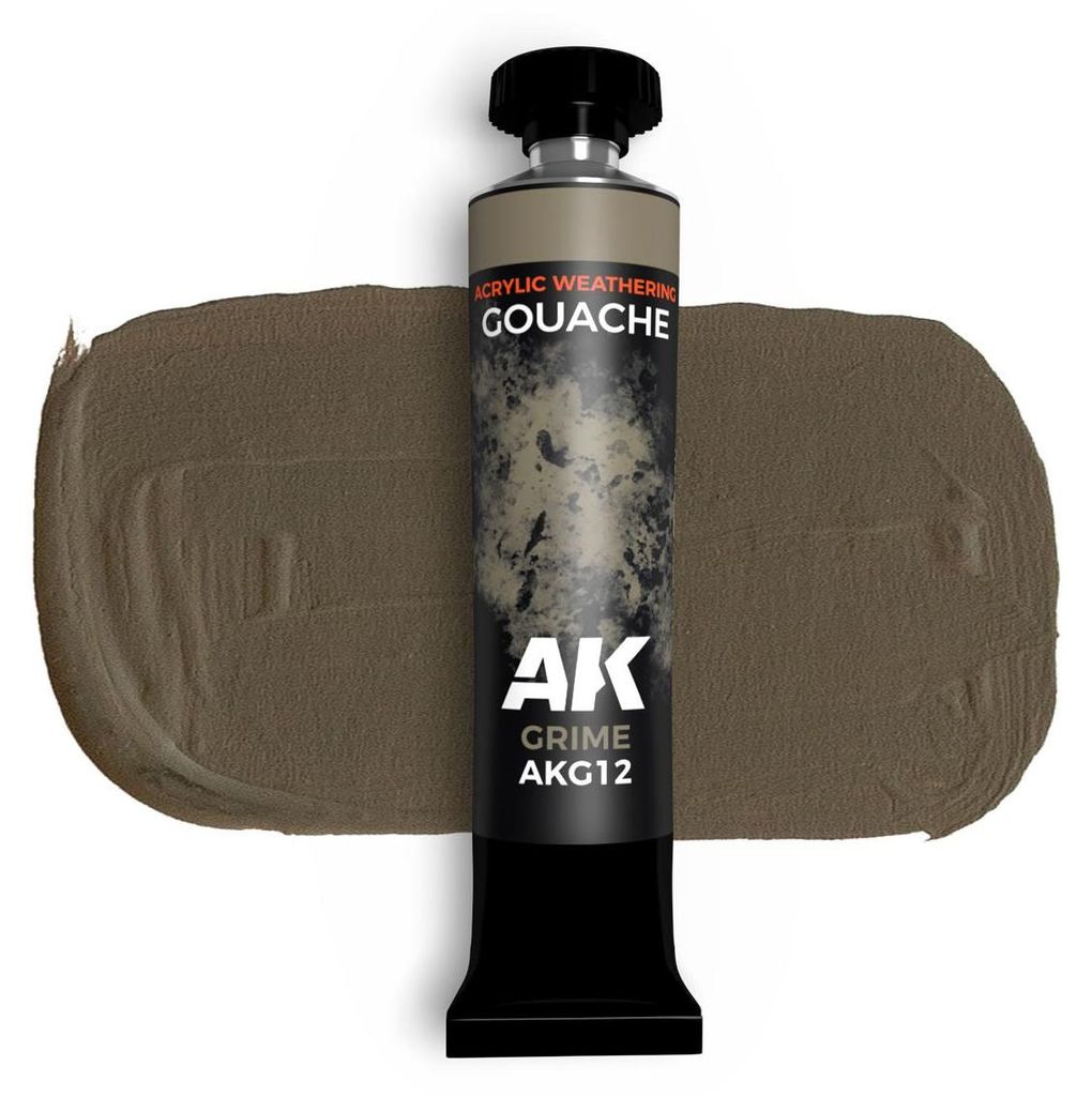 AK Interactive Gouache Paints GRIME - AK GOUACHE 20 ml.