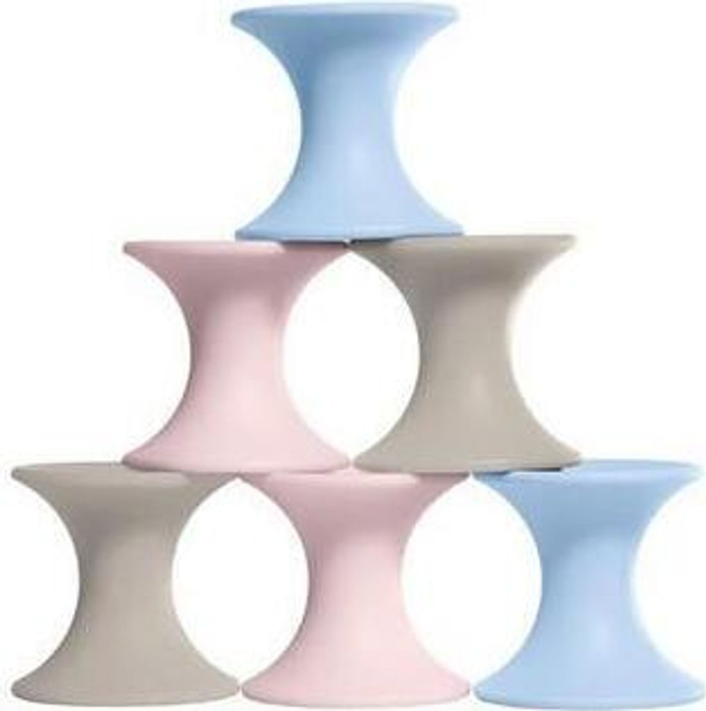 MOLUK Tulu Multifunktionaler Baustein, 9er Set, pastell, elastisch, 16x16 cm