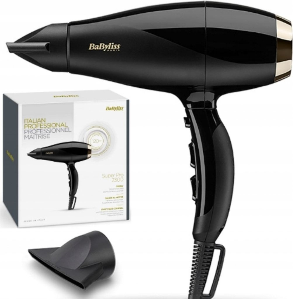 BaByliss Suszarka do włosów Super Pro 2300 W 6714E Czarny / Zdjęcie produktu 8